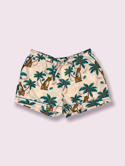 Organic Cotton Pyjama Shorts, Block Print Summer 100% Shorts, Sustainable Womans Gifts For Her