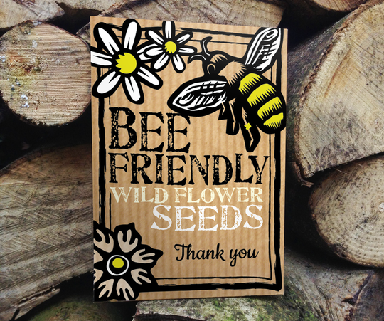 Five Pack Of Bee Friendly 'Thank You' Wild Flower Seeds