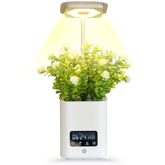 Superseller - Smart Planter for Indoor Plants Indoor Garden Grow Light with led Table Desk Lamp Clock Humidifier Automatic Hydroponics Kit Planters