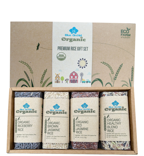 Organic Thai Jasmine Rice Gift Set Usda Certified Healthy Natural Superfood 2 lb