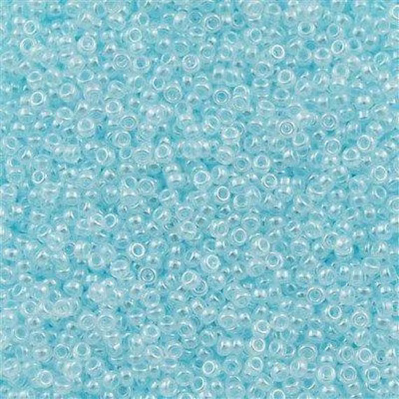 Miyuki Seed Beads 8/0 Light Aqua Ceylon , 0522