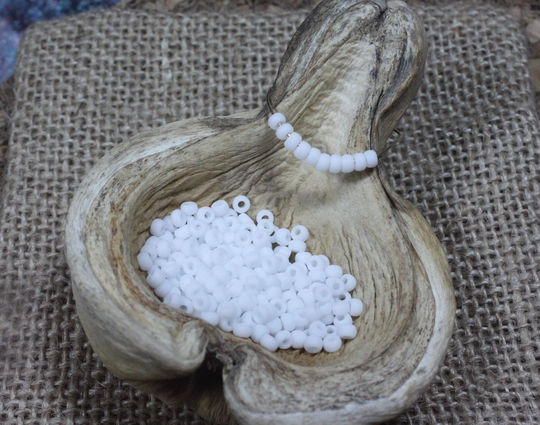 8/0 Matte White Miyuki Glass Seed Bead | 10G | B0029, Beads, Size 8 Seed Bead, Beads