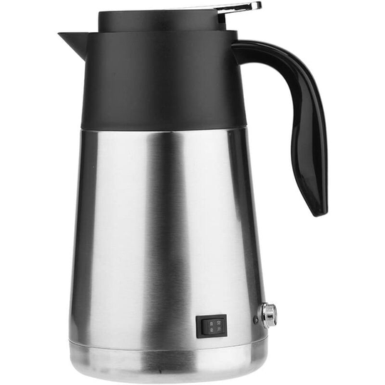 Portable Electric Kettle 1300ml Travel Kettle for Truck Car Fast Cooking for Drinking Coffee Tea (12V)