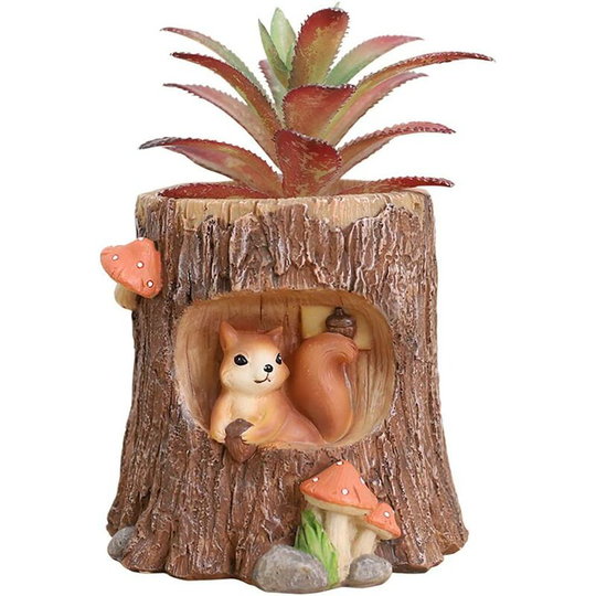4 Inch Hanging Succulent pots with Drainage Holes, Unbreakable Small Plant Pots-Plants Not Included (Squirrel)
