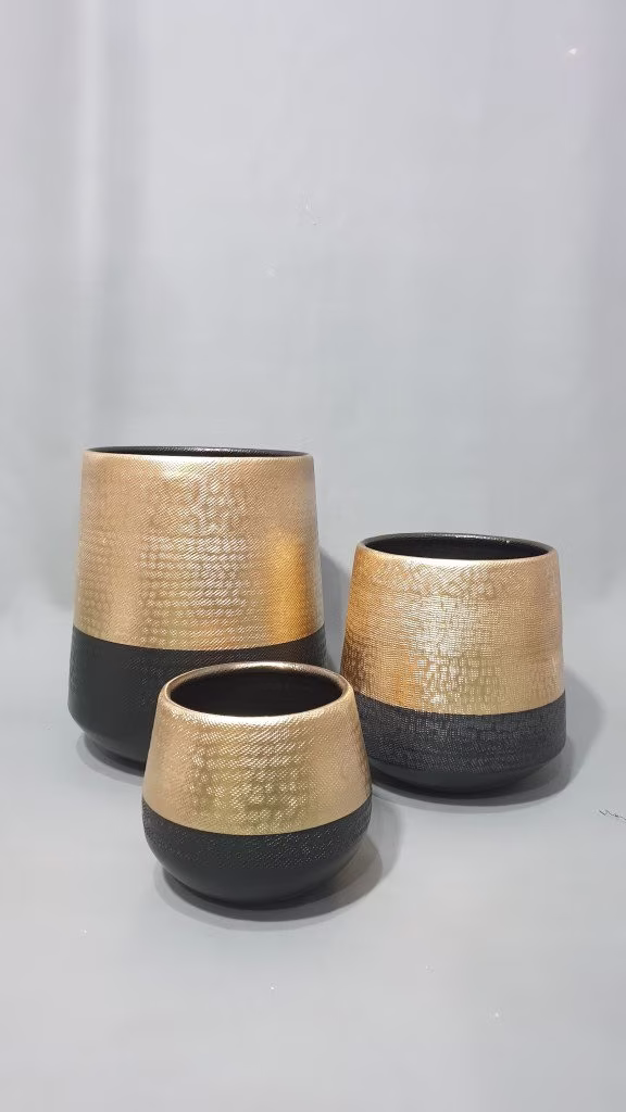 Gold Planters, Black & Home Decor, Wedding Planters