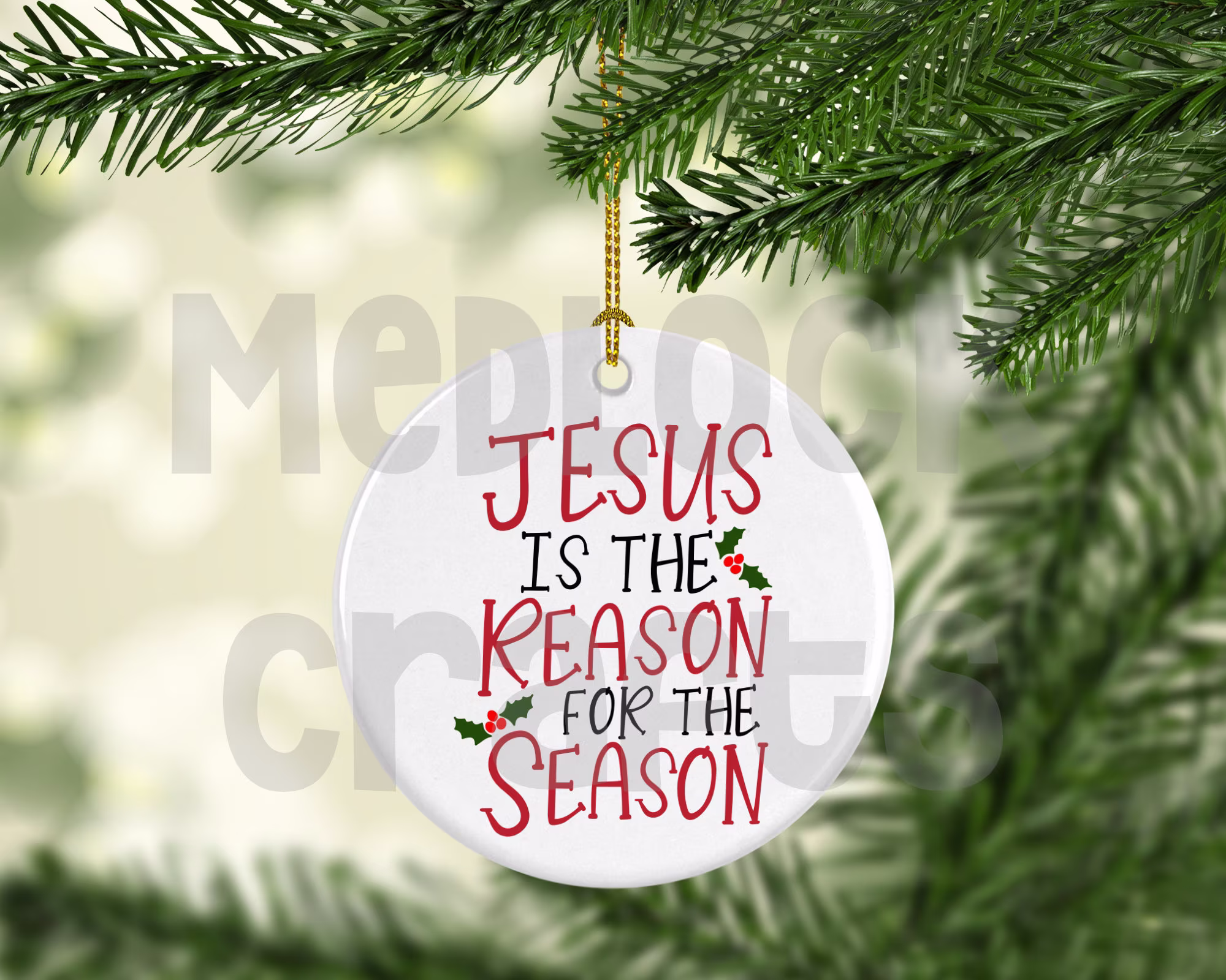 Jesus Is The Reason For Season Ceramic Christmas Decoration Mothers Day Fathers Personalised Gift Idea Cocktail Mat