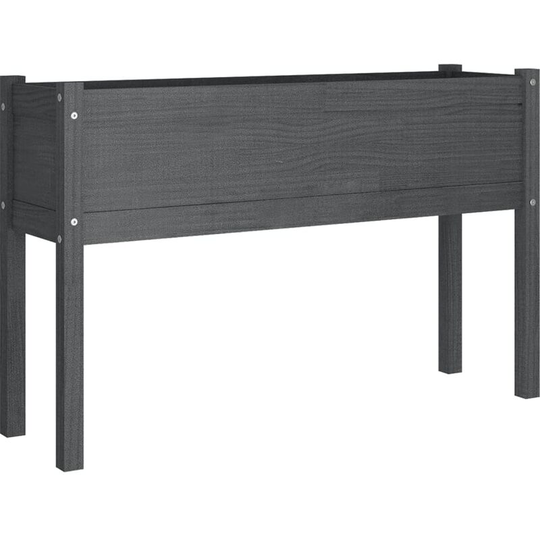 Vidaxl - Garden Planter Grey 110x31x70 cm Solid Pinewood Grey