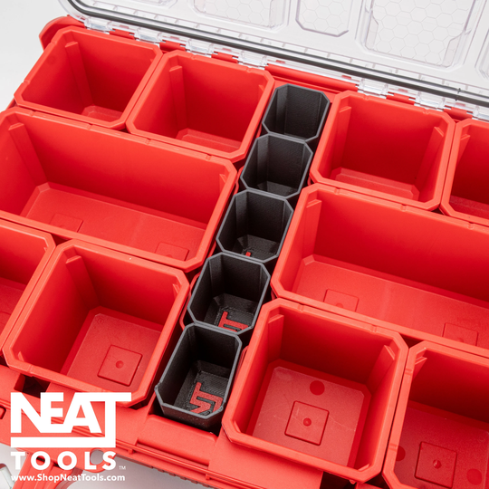 Milwaukee Packout Small Parts Organizer Center Bin Set | 5-Bins - Neat Tools