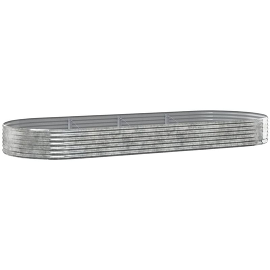 Vidaxl - Garden Planter Powder-coated Steel 373x140x36 cm Silver Silver