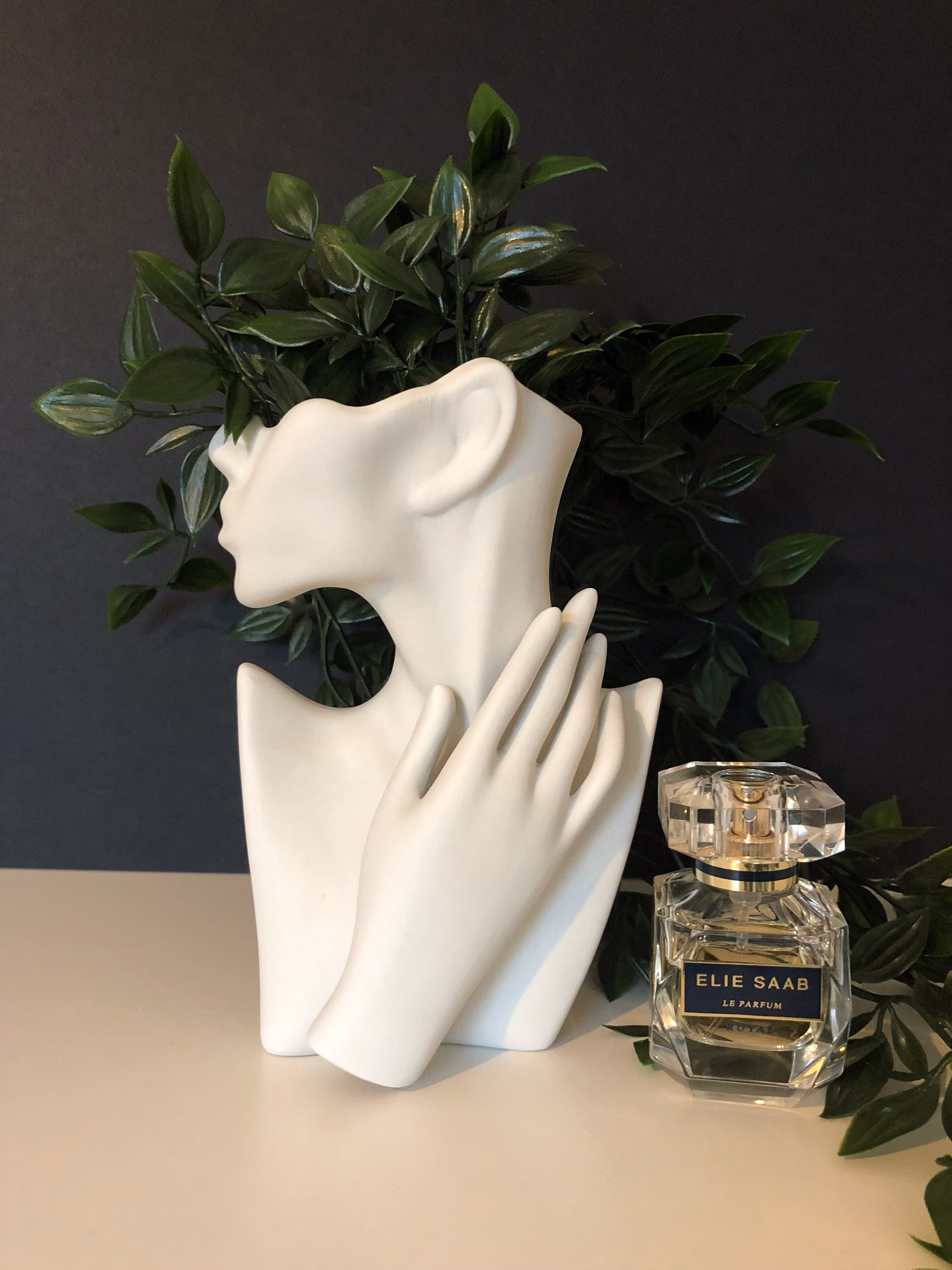 White Body Planter Vase Ceramic | Nordic Style Head Face Plant Pot Valentines Decorative Home Decor Sculpture Storage UK