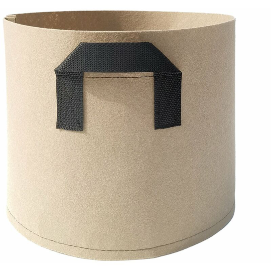 4 Non-Woven Fabric Planting Bags - Geotextile Pot for Plants, Flowers, Fruits, 18*15cm, Camel Color Style