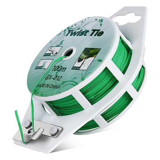 Twist Ties - All-Purpose Coated 328feet Garden Plant Ties with Trimmer Garden Twine Support Ties Reusable for Gardening Plants Growth and Care,