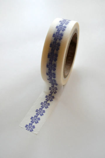 Washi Tape - 15mm Lavender Hibiscus Deco Paper No. 373