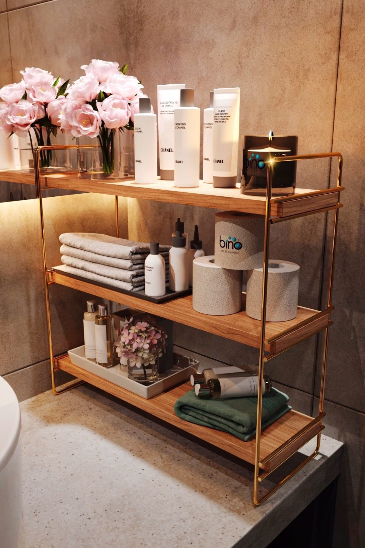 Gold Series - Table Top Organizer Kitchen-Bathroom Shelf