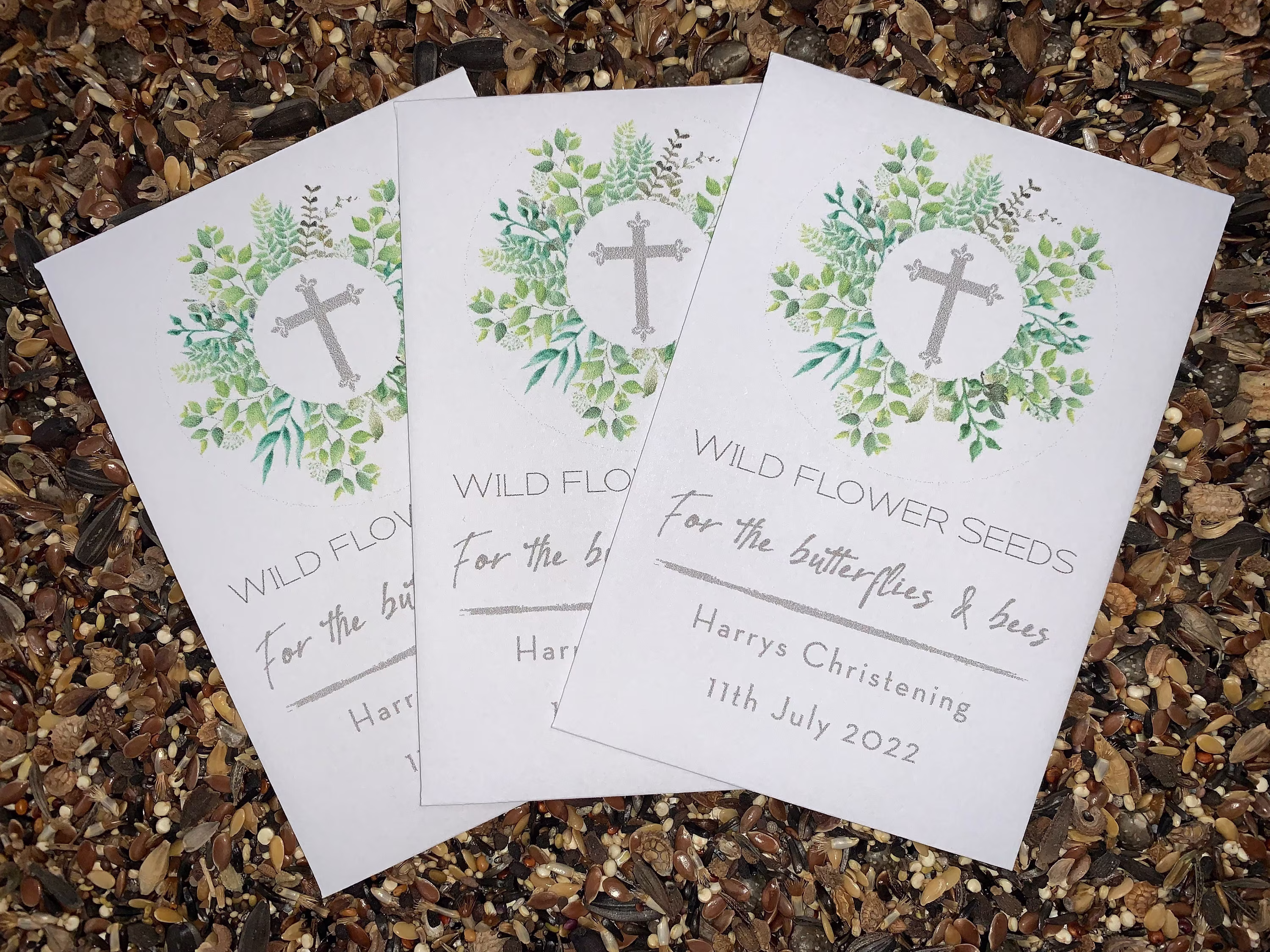 Personalised Seed Packets Envelopes For Christening, Baptism, Birth