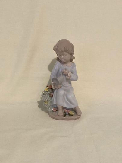 Season Collection China Girl With Flowers & A Dove Figurine