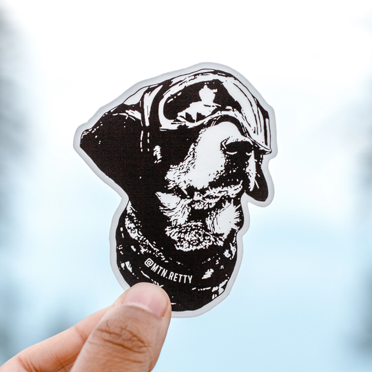 Bernese Mountain Dog Black & Clear Powder Hound Sticker