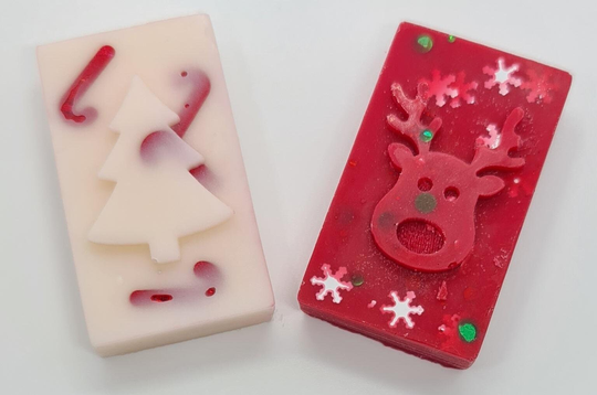 Candy Cane 2 Slab Bars Soy Wax Melts | Christmas Seasonal Tree Reindeer