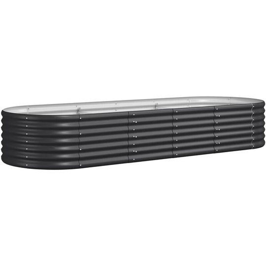 Vidaxl - Garden Planter Powder-coated Steel 224x80x36 cm Anthracite Anthracite