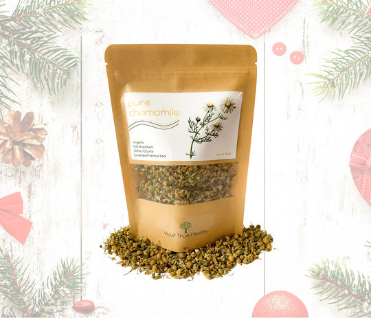 Pure Chamomile Tea - Organic Loose Leaf 100% Natural, Whole Flowers Caffeine Free Sleep & Digestive Support