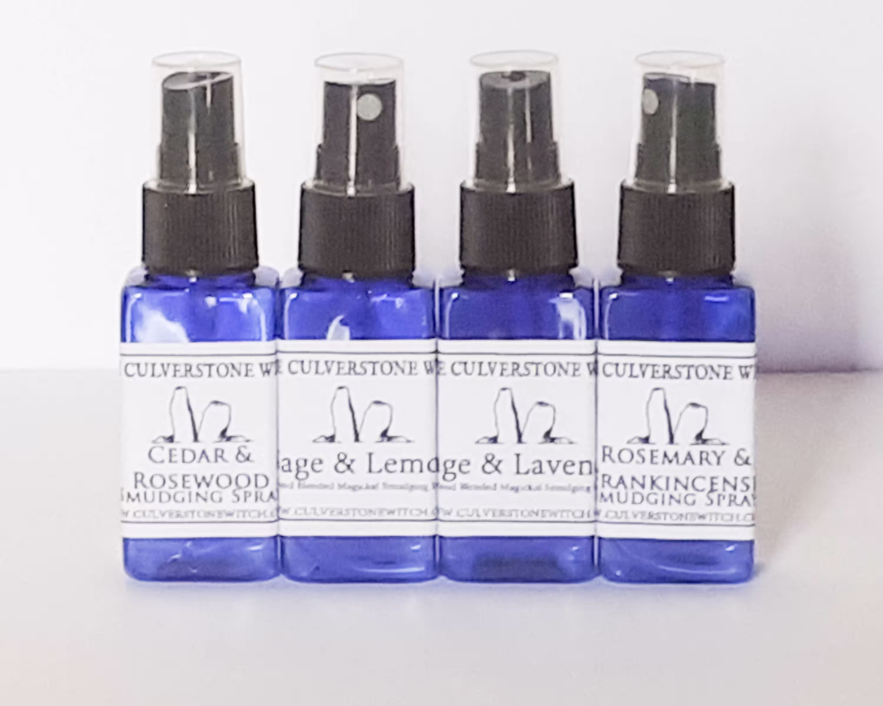 Set 0F 4 Smudging Sprays - Witchcraft Kit , Spell Kit, Starter Beginners, Solitary, Hedge, Wicca, Casting, Baby Witch, Apothecary