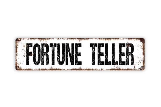 Fortune Teller Metal Sign, Pharmacy Medicine Custom Rustic Street Sign Or Door Name Plate Plaque