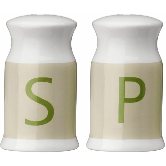 Premier Housewares - Salt And Pepper Set Multi Colored Dolomite Container for Salt / Pepper / Herbs/ Reusable Shaker / Shakers Sets 5 x 5 x 8