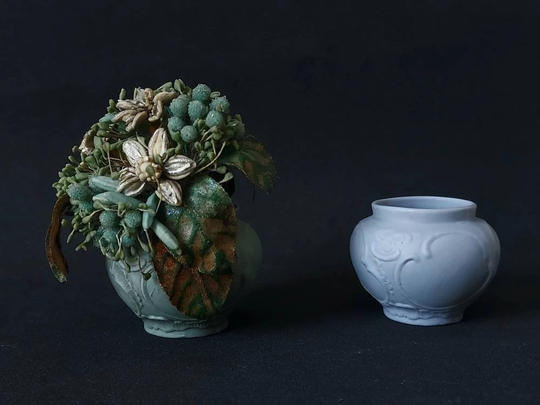 Antique Miniature Bisque Vases Or Planters