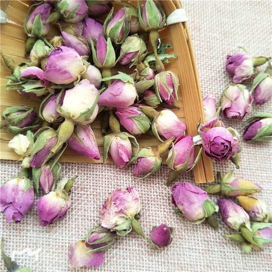 Pink Rose Buds, Damask Roses, Whole Dried Flower , Full Buds, Organic Natural Great Quality, All Buds No Loss Petals, Ships From Montreal