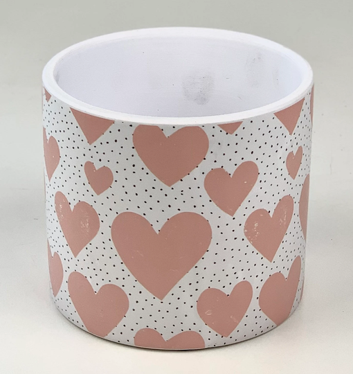 Heart Print Planter/Plant Pot