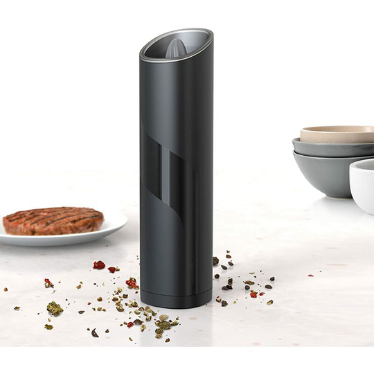 Readcly - Electric Salt and Pepper Grinder Salt and Pepper Shakers Stainless Steel Pepper Mill Set Adjustable Ceramic Grinder Battery Operated