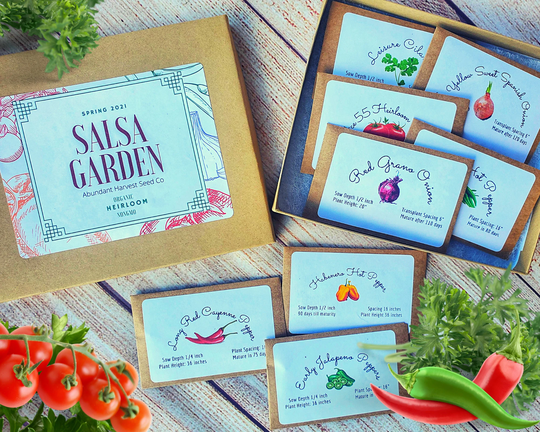 Gift For Gardener Salsa Garden Seeds Gift Set 8 Varieties, 500+ Seeds, Heirloom For Garden, Mom Dad Gardening