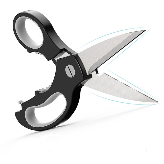 Kitchen Scissors with Magnetic Holder, Kitchen Shears Made of Steel Ultra Sharp Food Scissors for Meat Vegetable bbq Herb Pizza (Chilli)