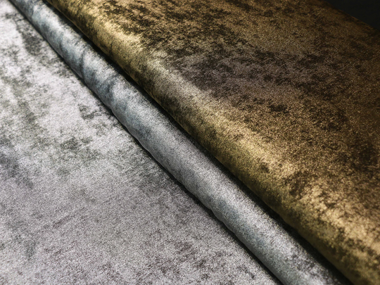 Powder Touch Fabric - Marble Effect Design Silver & Gold Dress 60