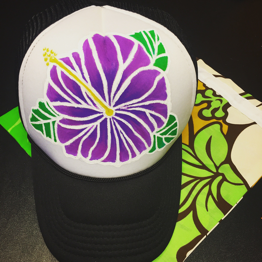 Purple Hibiscus Trucker Hat