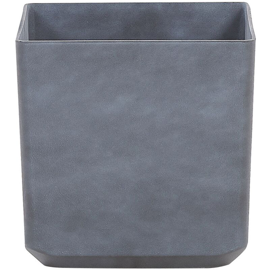 Beliani - Outdoor Indoor Flower Plant Pot Square 43 x 43 cm Stone Mixture Grey Artiki - Grey