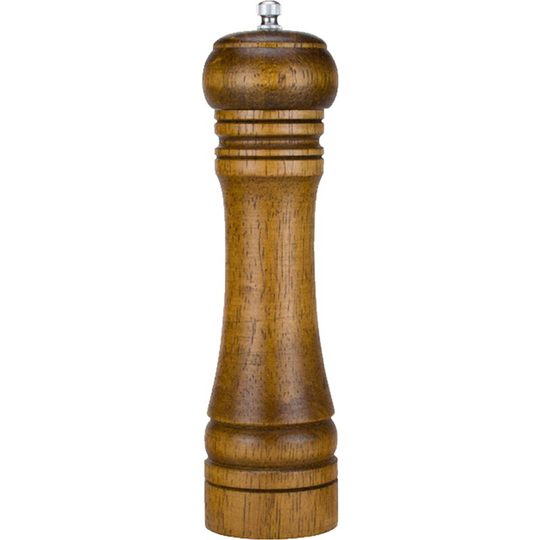 Fvbjd - Salt and Pepper Mill Solid Wood Pepper Grinder Pepper Shaker with Strong Adjustable Ceramic Grinder Retro color 8 inches