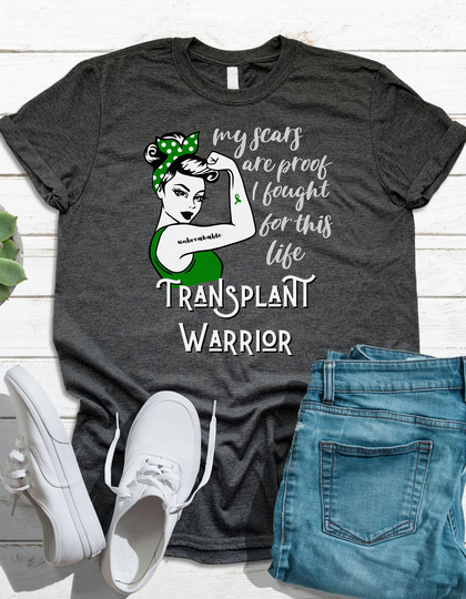 Transplant Warrior T-Shirt, Organ Donation Awareness Shirt, Spring Anniversary Gift, Liver, Heart, Kidney, Lung Tee
