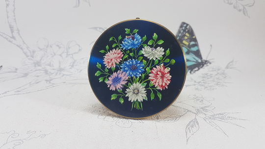 Vintage Stratton Compact, 1950S Powder Pretty Compact Mirror, Unique Vintage Gifts For Her