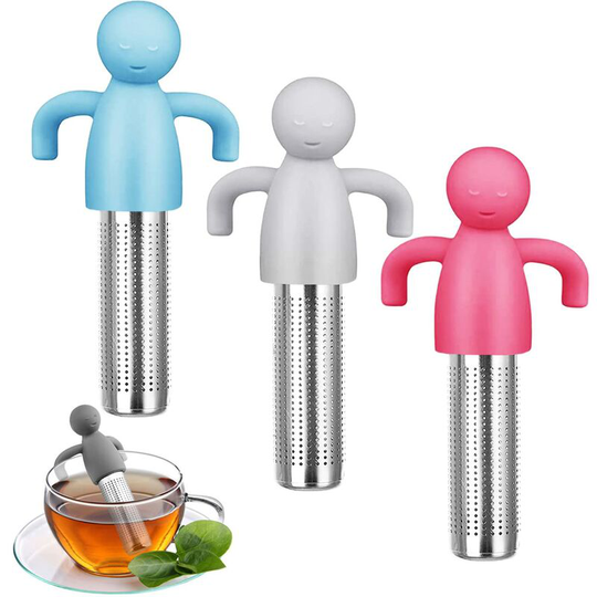 Tea Filter Tea Infuser Stainless Steel Tea Strainer, Stainless Steel Tea Diffuser with Silicone Hand