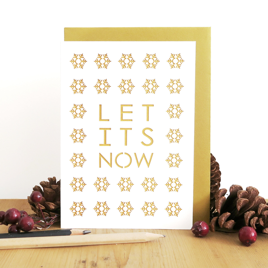 Let It Snow Card, Christmas Snowflake Snowflake Frozen Merry Noel Card Set