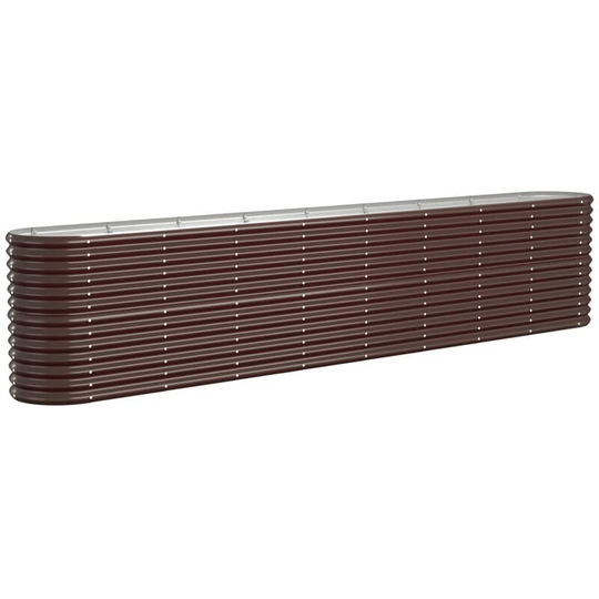 Vidaxl - Garden Planter Powder-coated Steel 332x40x68 cm Brown Brown