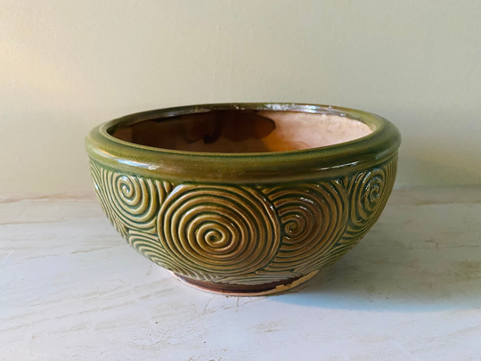 Vintage Ceramic Planter | Stoneware Garden