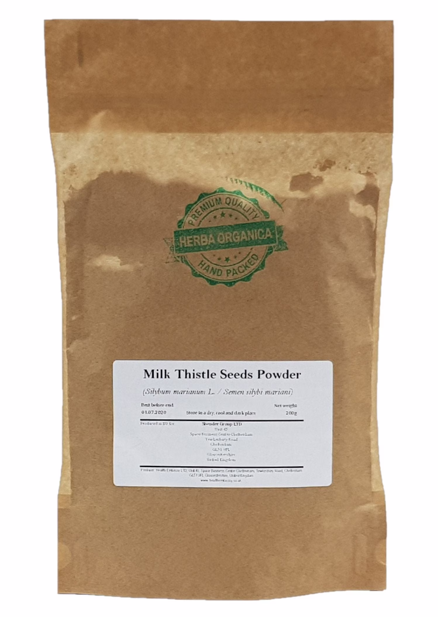 Milk Thistle Seeds Powder/Silybum Marianum L # Herba Organica